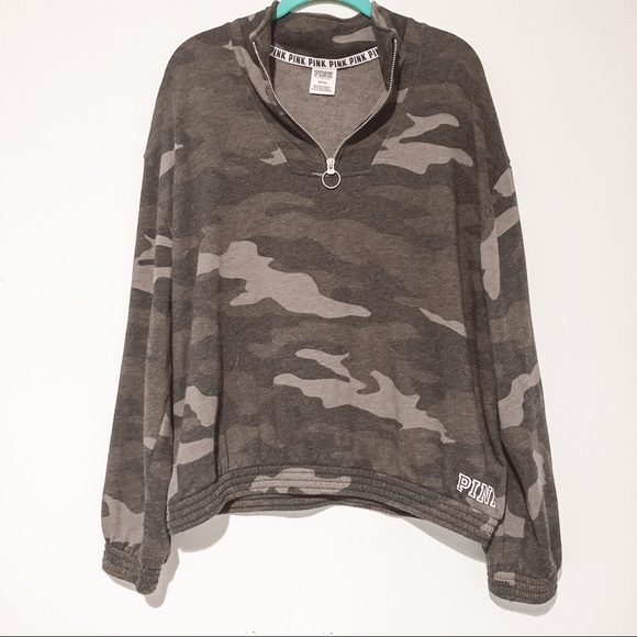 PINK Victoria's Secret Tops - camo quarter zip | PINK
